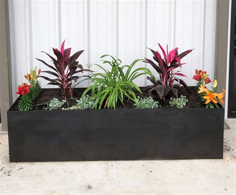 steel planter boxes austin|24 x 72 planters.